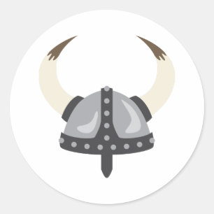 Viking Helmet Ronde Sticker