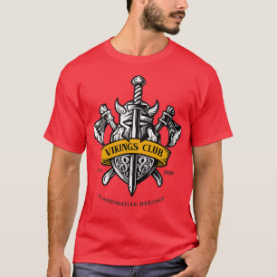 Viking Helmet Shield en Ax T-shirt