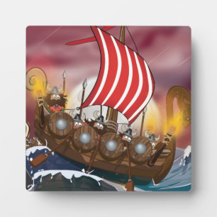 Viking invasievloot fotoplaat