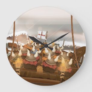 Viking invasievloot grote klok