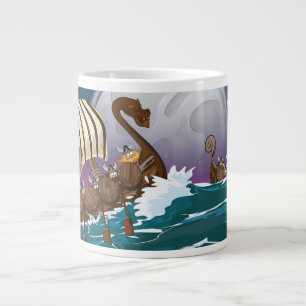 Viking invasievloot grote koffiekop