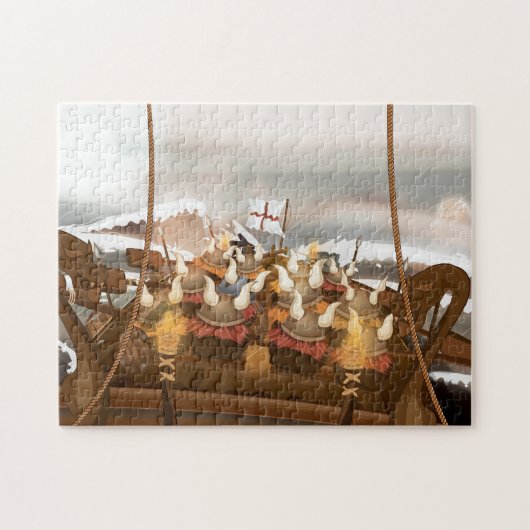 Viking invasievloot legpuzzel (Horizontaal)