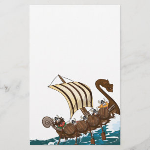 Viking Invasion Fleet Briefpapier