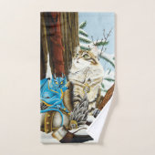Viking Kat Blauwe Draak Bad Handdoek (Handdoek)