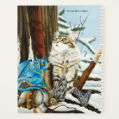 Viking Kat Blauwe Draak Planner (Achterkant)