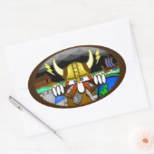 Viking Kilroy Ovale Sticker (Envelop)
