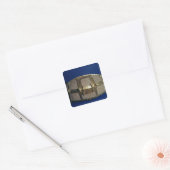 Viking kist voor goud vierkante sticker (Envelop)