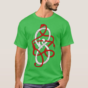 Viking knot werkt draak met jongere futhark runic t-shirt