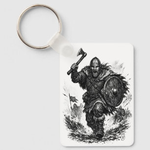Viking krijger charge - Inktgevecht Sleutelhanger