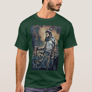 Viking krijger raider met bijl digitaal afbeelding t-shirt