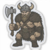 Viking krijger sticker (Voorkant)