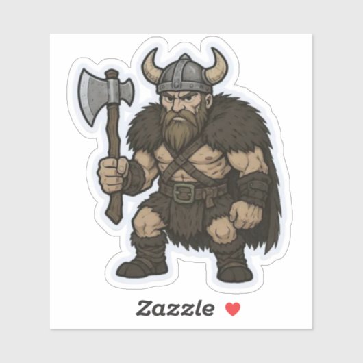 Viking krijger sticker (Vel)