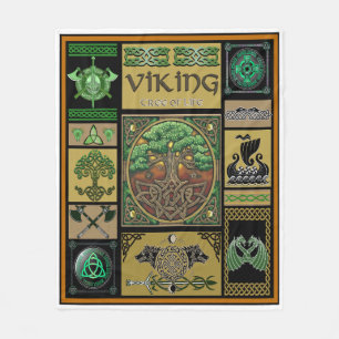 Viking-levensboom Fleece Deken