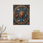 Viking Lion Shield Poster (Keuken)