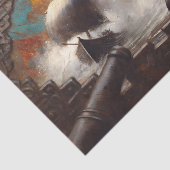 Viking Longship Battle Decoupage Tissuepapier (Detail)