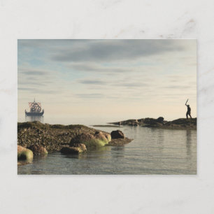 Viking Longship Homecoming Briefkaart