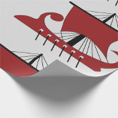 Viking Longship Silhouette Drakkar Ship Cadeaupapier
