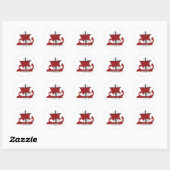 Viking Longship Silhouette Drakkar Ship Ronde Sticker (Vel)