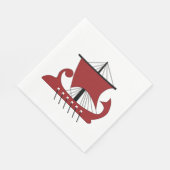 Viking Longship Silhouette Drakkar Ship Servet (Hoek)