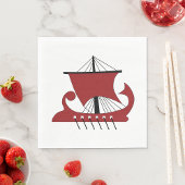 Viking Longship Silhouette Drakkar Ship Servet