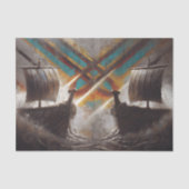 Viking Longships Duel Decoupage Tissuepapier (Voorkant)
