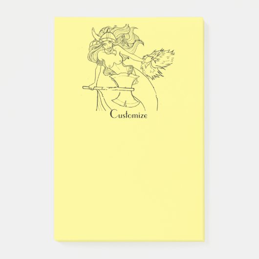 Viking Mermaid Warrior Thunder_Cove Post-it® Notes (Voorkant)
