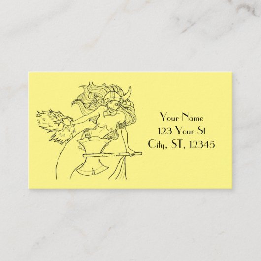 Viking Mermaid Warrior Thunder_Cove Visitekaartje (Voorkant)