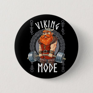 Viking Mode Gym Bodybuilding Ronde Button 5,7 Cm