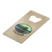 Viking Navire Et Lumières Du Nord (Devant Angle)