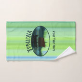 Viking Navire Et Lumières Du Nord (Serviette à main)