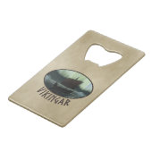 Viking Navire Et Lumières Du Nord (Devant Angle)