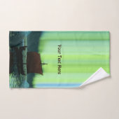 Viking Navire Et Lumières Du Nord (Serviette à main)