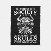 Viking Nordic Valhalla Odin Grappige samenleving p Fleece Deken (Voorkant)