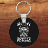 Viking Nordic Valhalla Odin Grappige samenleving p Sleutelhanger (Voorkant)