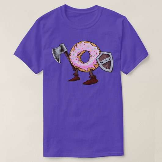 Viking Odins Doughnut Warrior 2 T-shirt (Design voorkant)