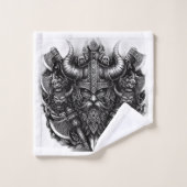 Viking-ontwerp Bad Handdoek (Wasdoekje)