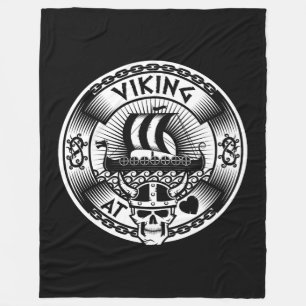 Viking op het hart fleece deken