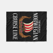 Viking Original Norwegian Cruise Line Funny Men Wo Fleece Deken (Voorkant (Horizontaal))