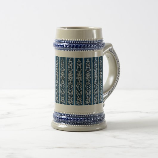 Viking Pattern Blue Bierpul (Voorkant rechts)
