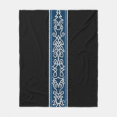 Viking Pattern Blue Fleece Deken (Voorkant)