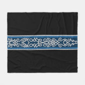 Viking Pattern Blue Fleece Deken (Voorkant (Horizontaal))