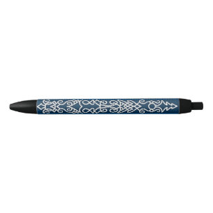 Viking Pattern Blue Zwarte Inkt Pen