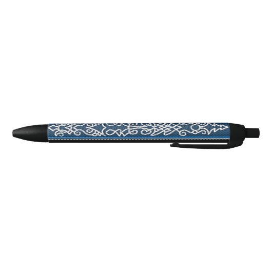 Viking Pattern Blue Zwarte Inkt Pen (Bodem)