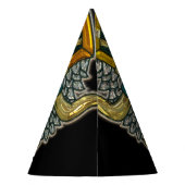 Viking Portret Metallic look Feesthoedjes (Achterkant)