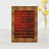 Viking Prayer Greeting Card Kaart (Gele Bloem)