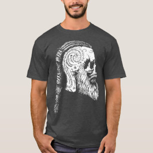 Viking Ragnar Lothbrok Valhalla Tattoo op het T-shirt