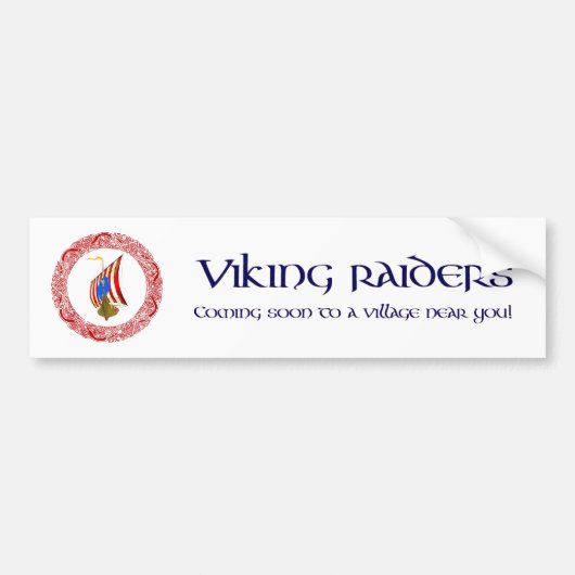 Viking raiders bumpersticker (Voorkant)