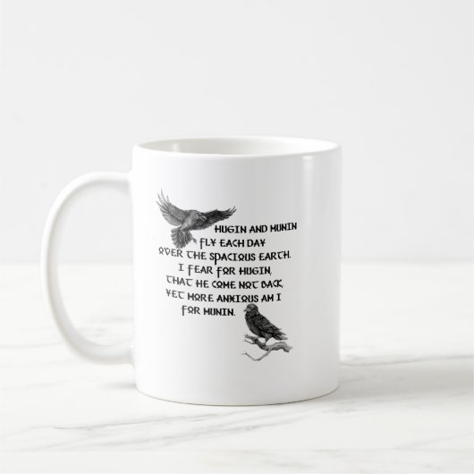 Viking Raven Hugin And Munin Koffiemok (Links)