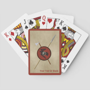 Viking Raven Schild En Wapens Pokerkaarten