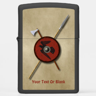Viking Raven Shield and Weapons